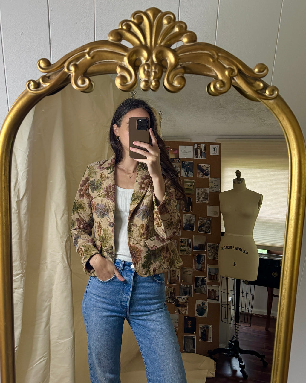 Crazy Horse Floral Tapestry Blazer