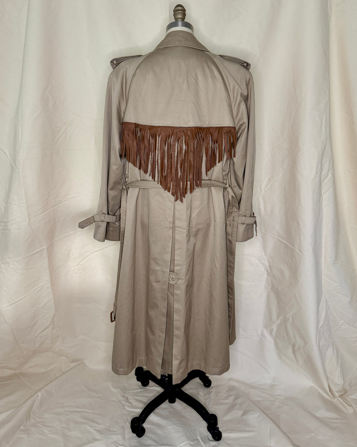 Evan-Picone Fringe Trench Coat