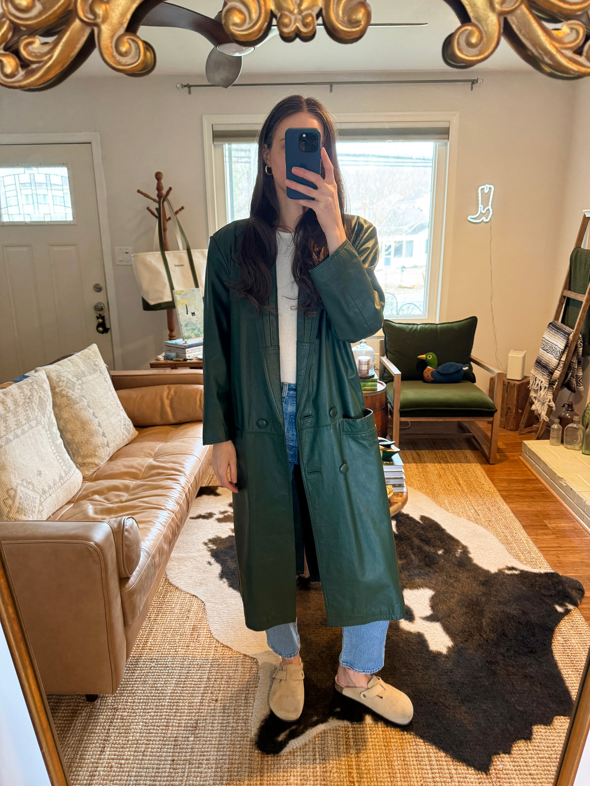 G-III Leather Trench Coat
