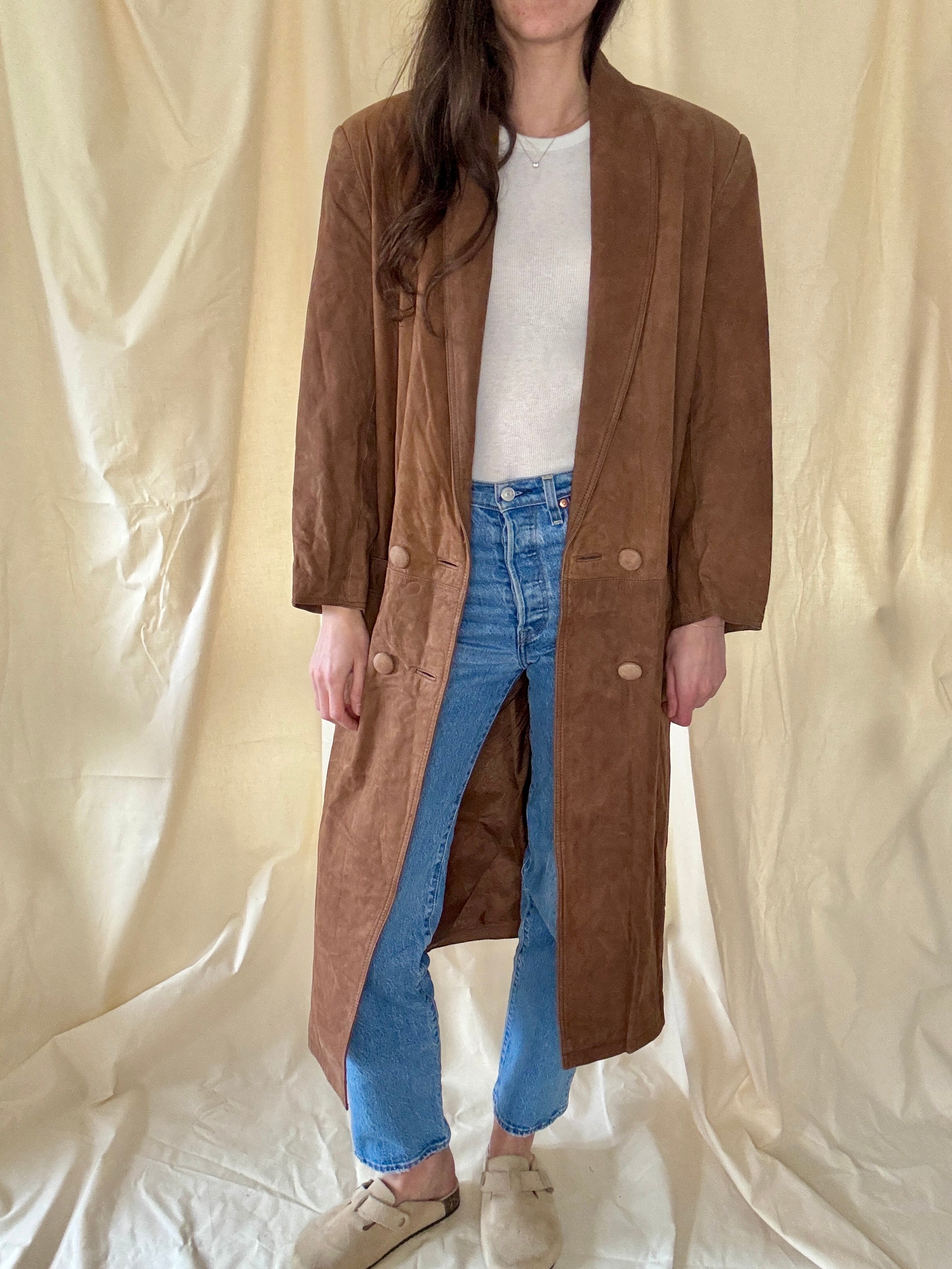 G-III Suede Trench Coat