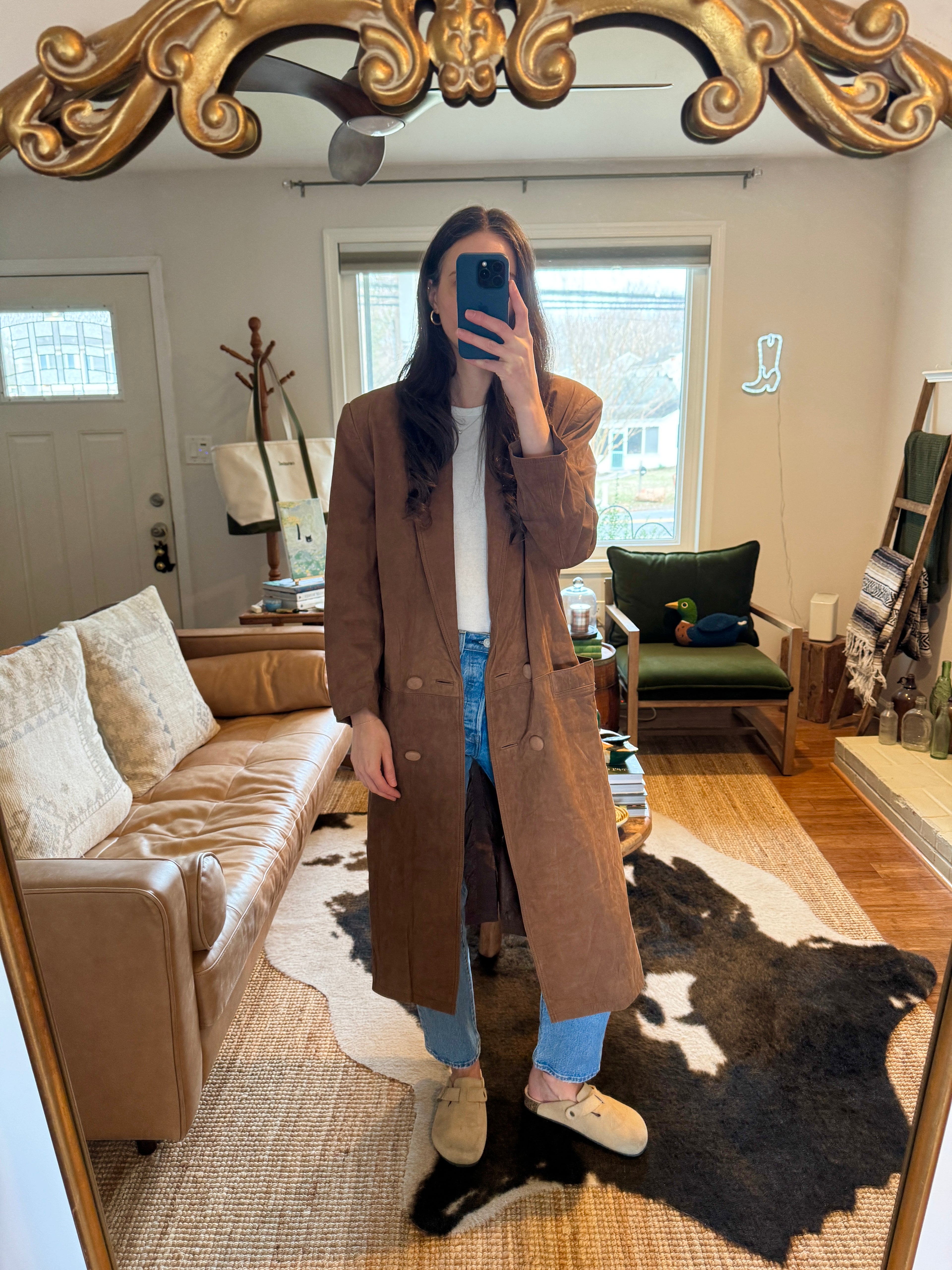 G-III Suede Trench Coat