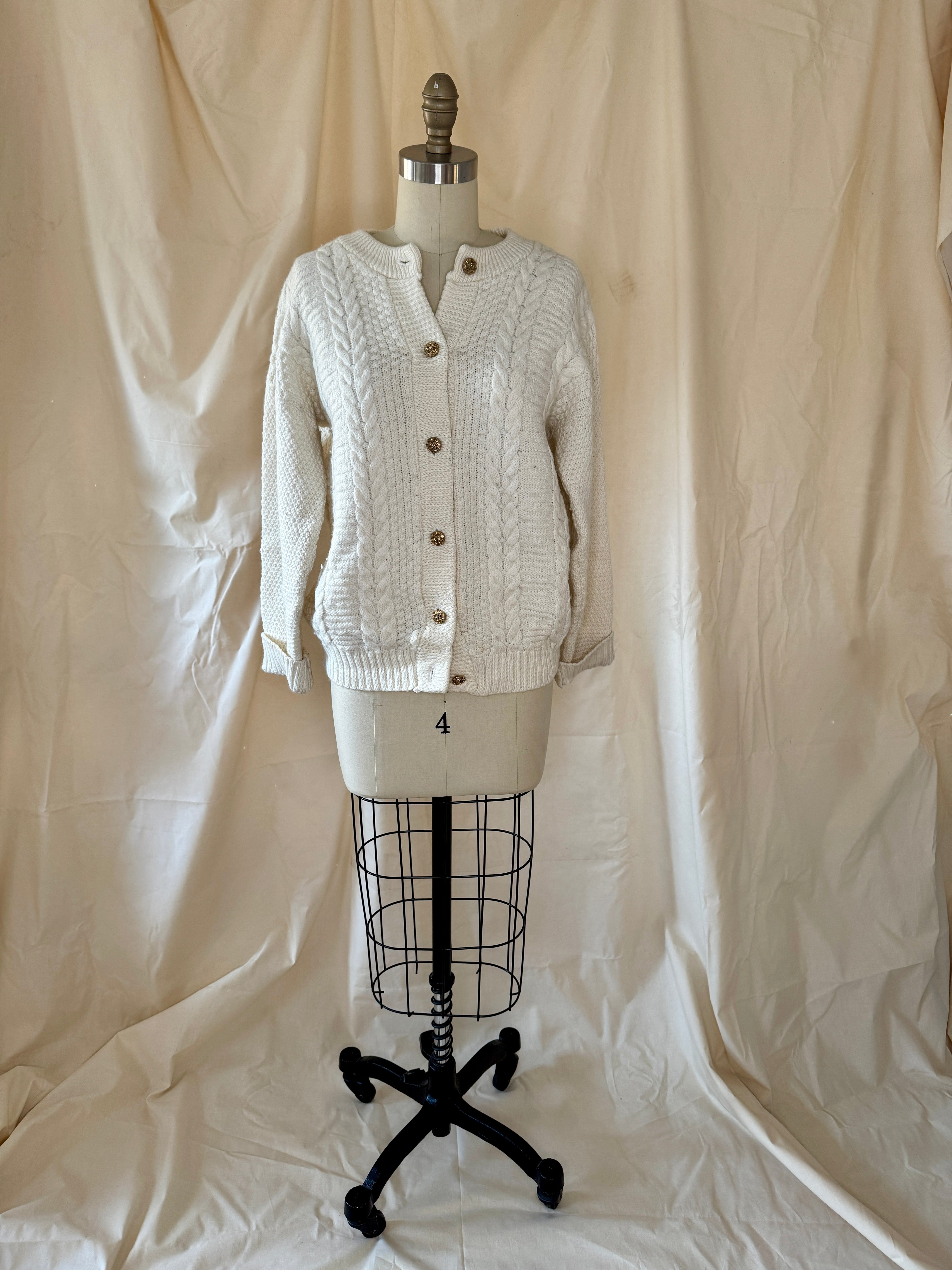 High Velocity Cable Knit Cardigan Sweater