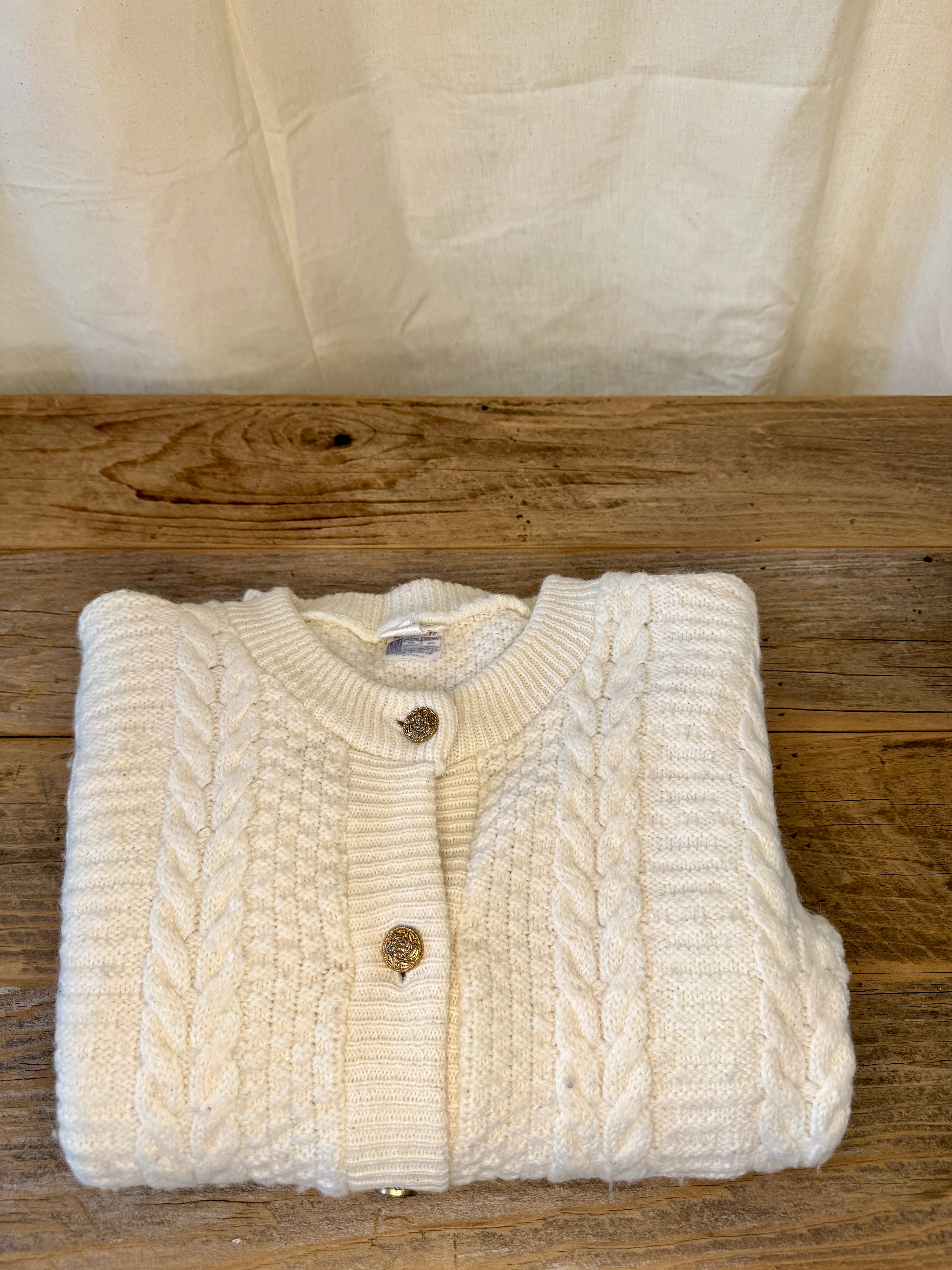 High Velocity Cable Knit Cardigan Sweater