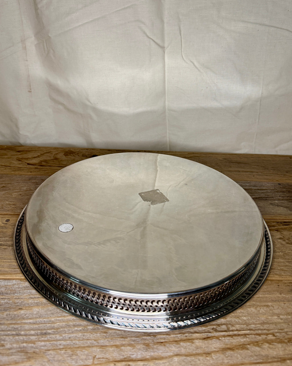 International Silver Co. Large Round Silver Tray