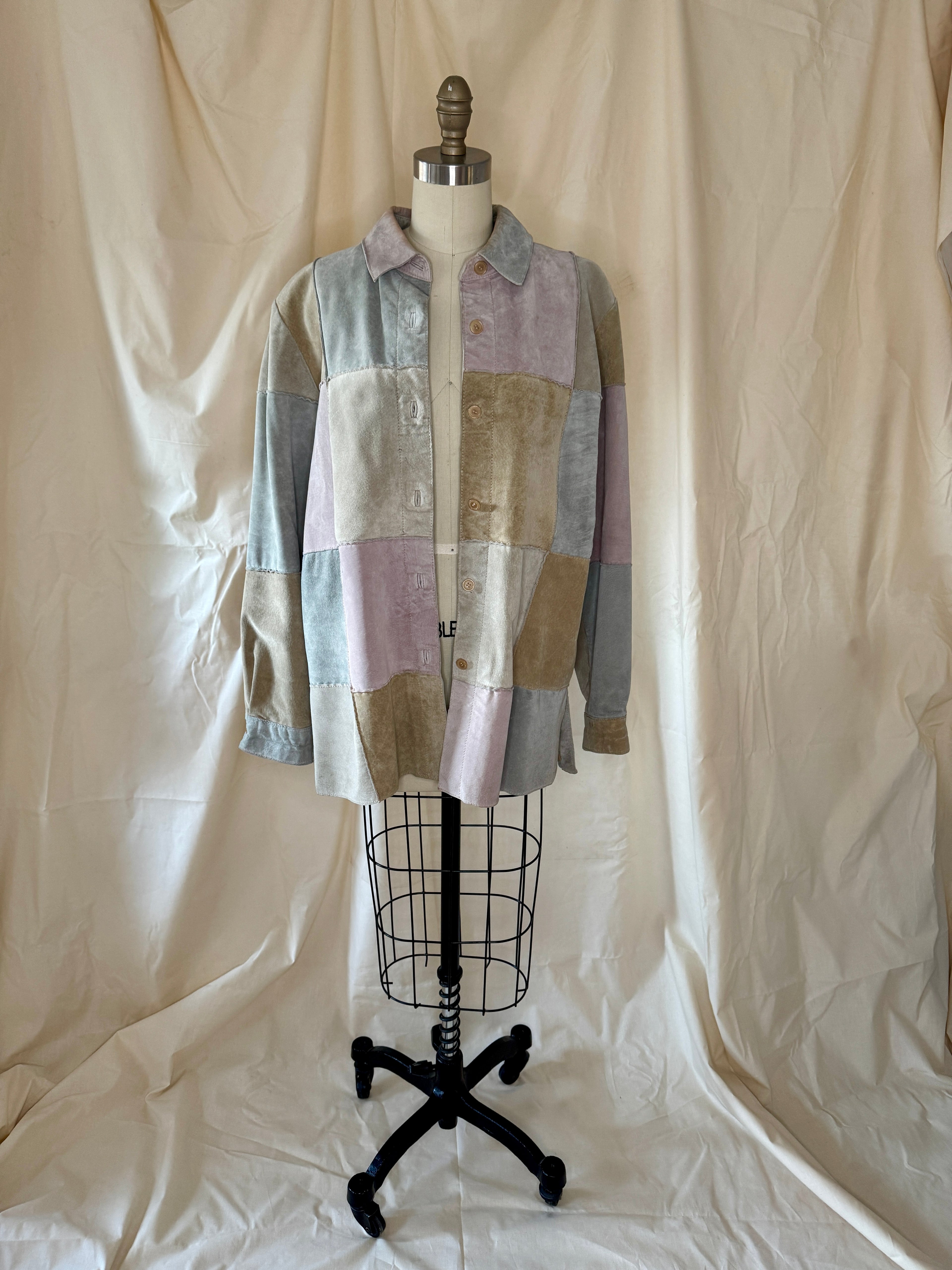 Jessica Holbrook Patchwork Suede Jacket