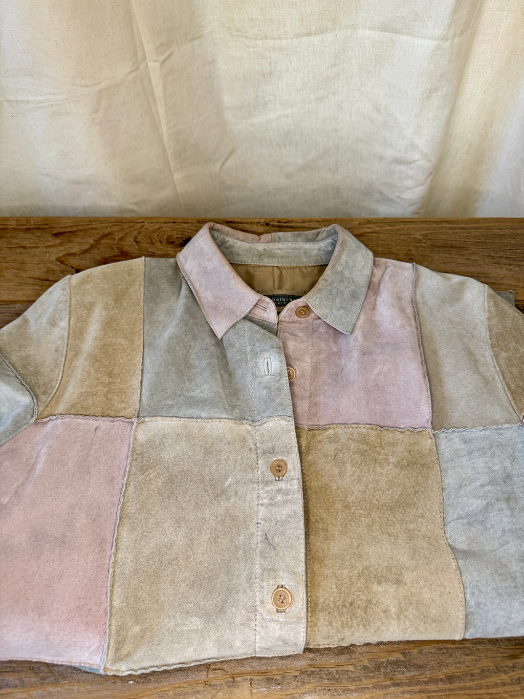 Jessica Holbrook Patchwork Suede Jacket