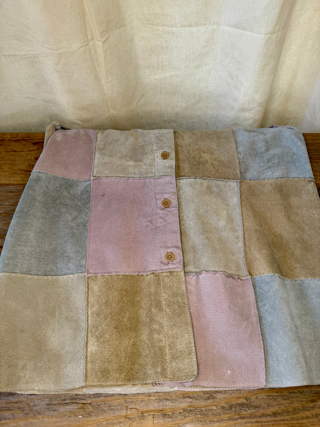 Jessica Holbrook Patchwork Suede Jacket