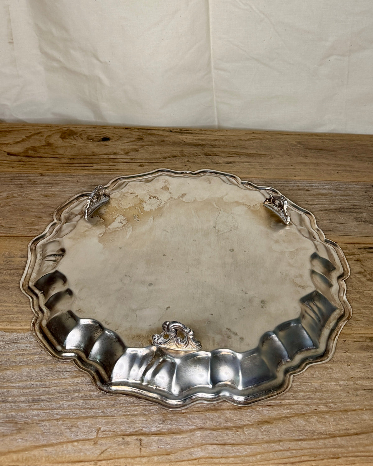Leonard Silverplate Footed Silver Plated Tray