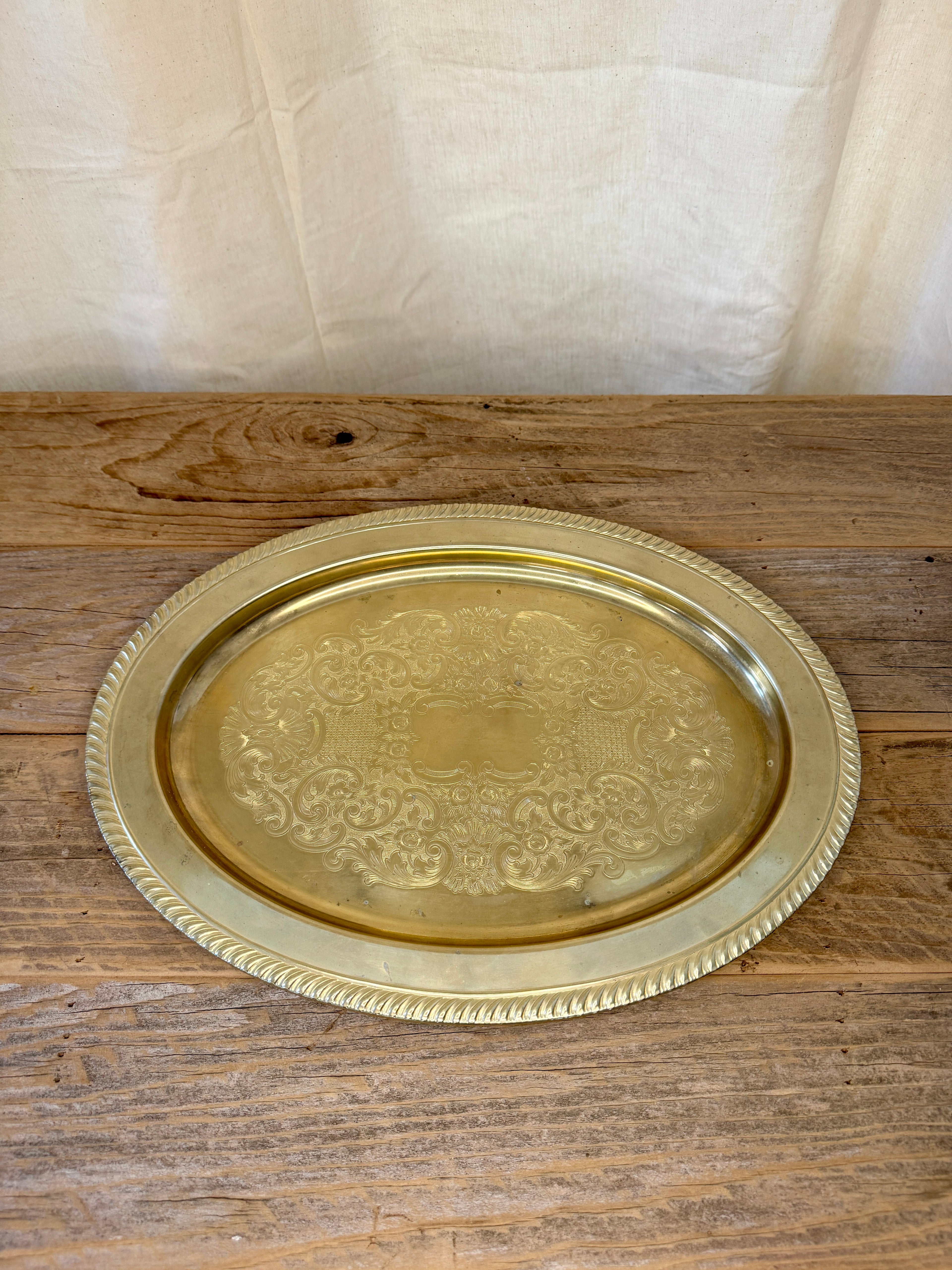 Large Oval Gold Tray