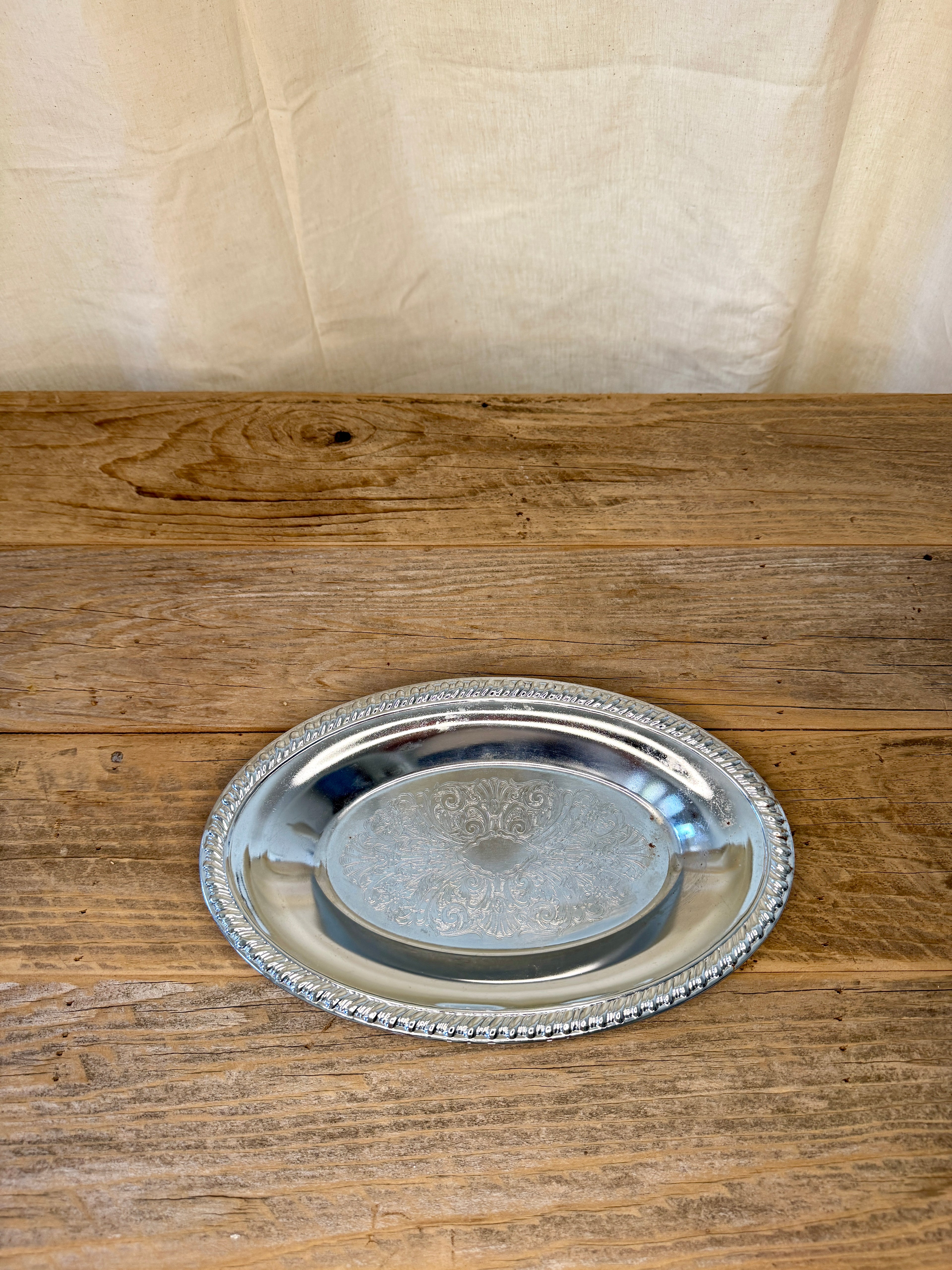 Small Oval Silver Plated Tray