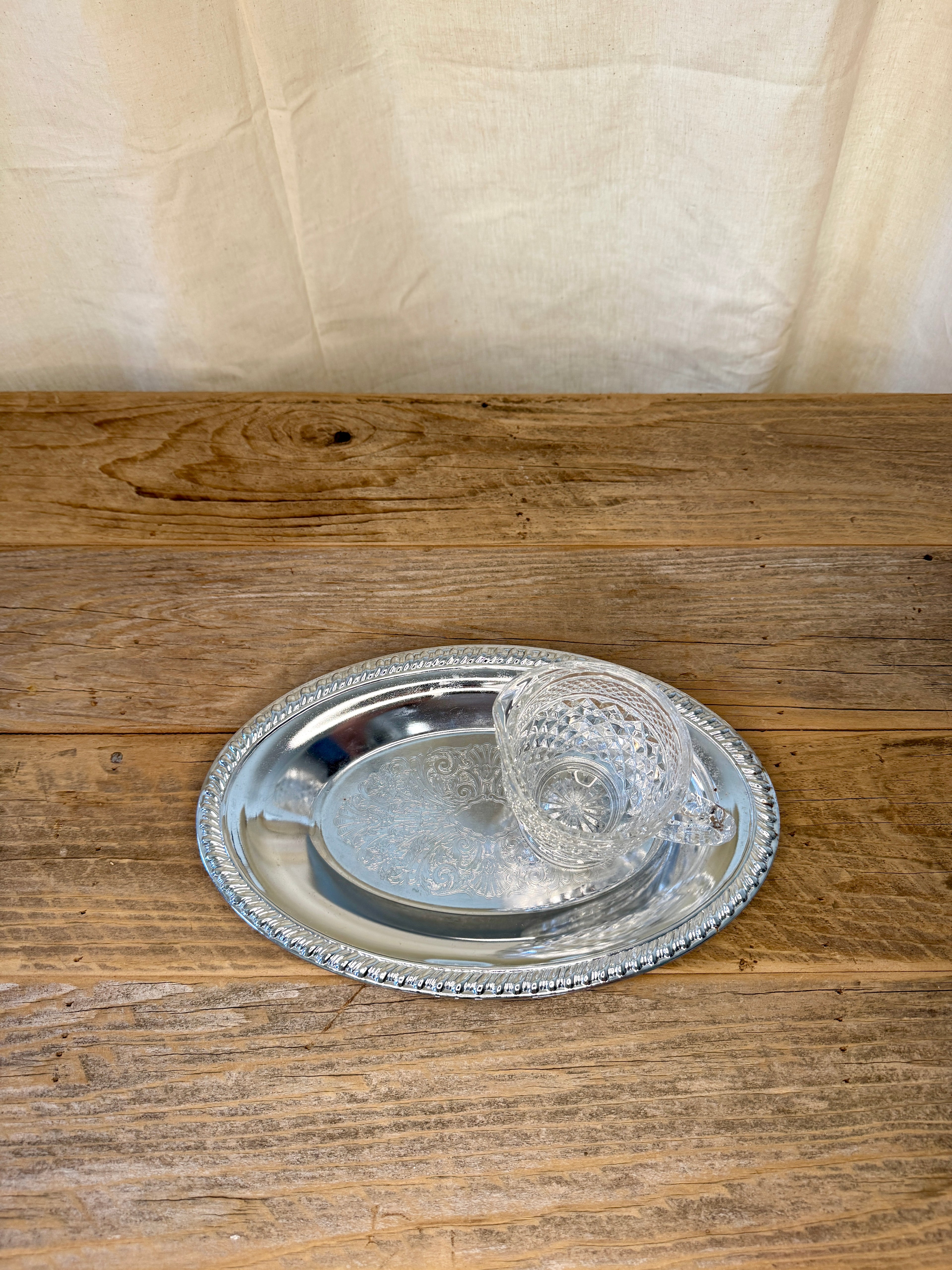 Small Oval Silver Plated Tray