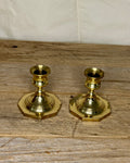 Short Brass Candlesticks