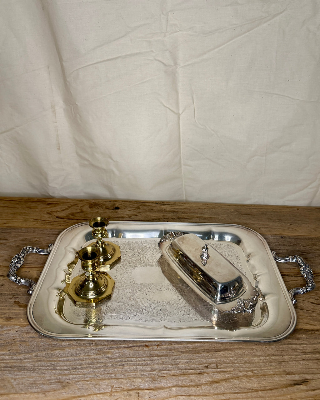 National Medium Silver Plated Long Tray