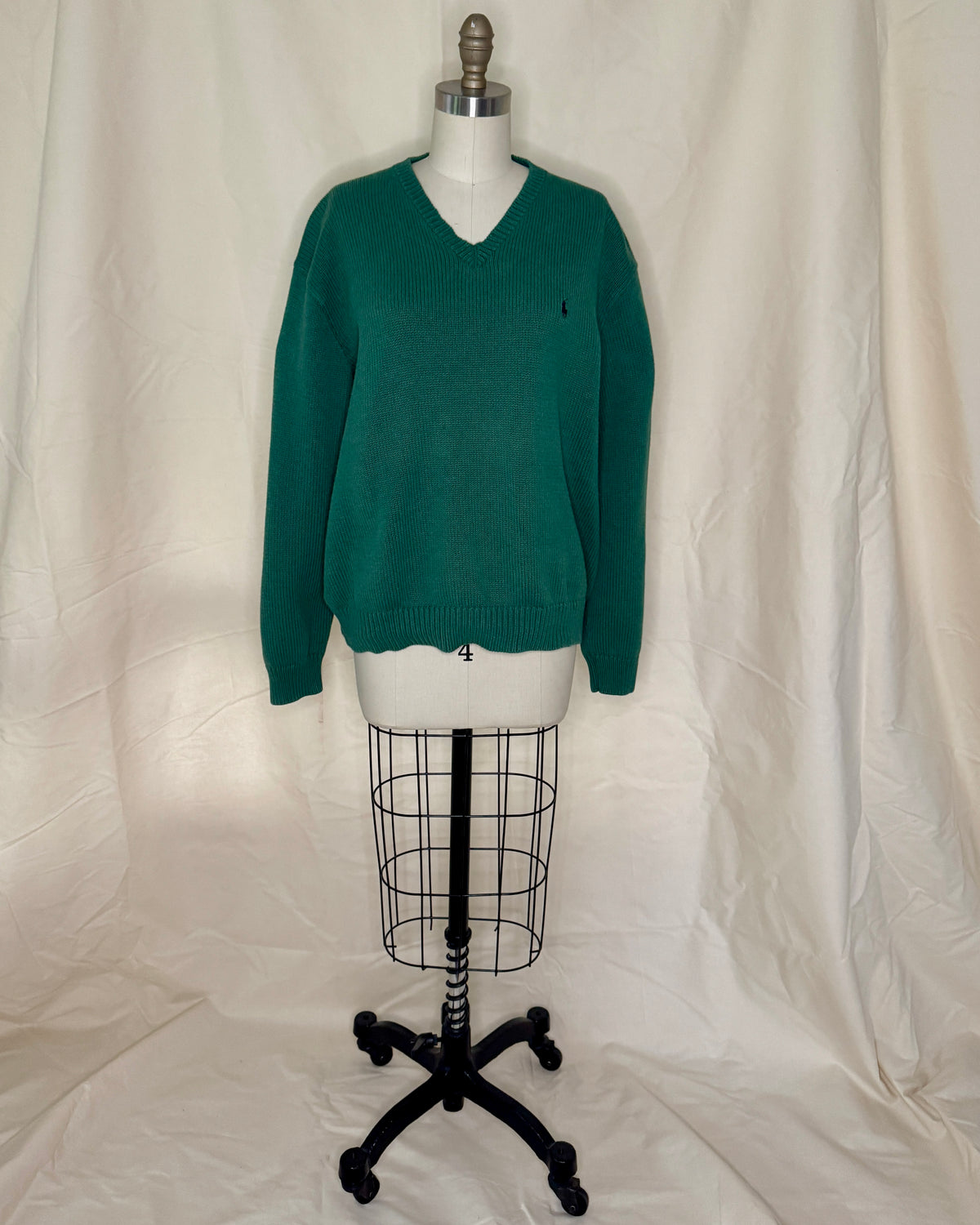 Men's Green Polo Ralph Lauren V Neck Sweater