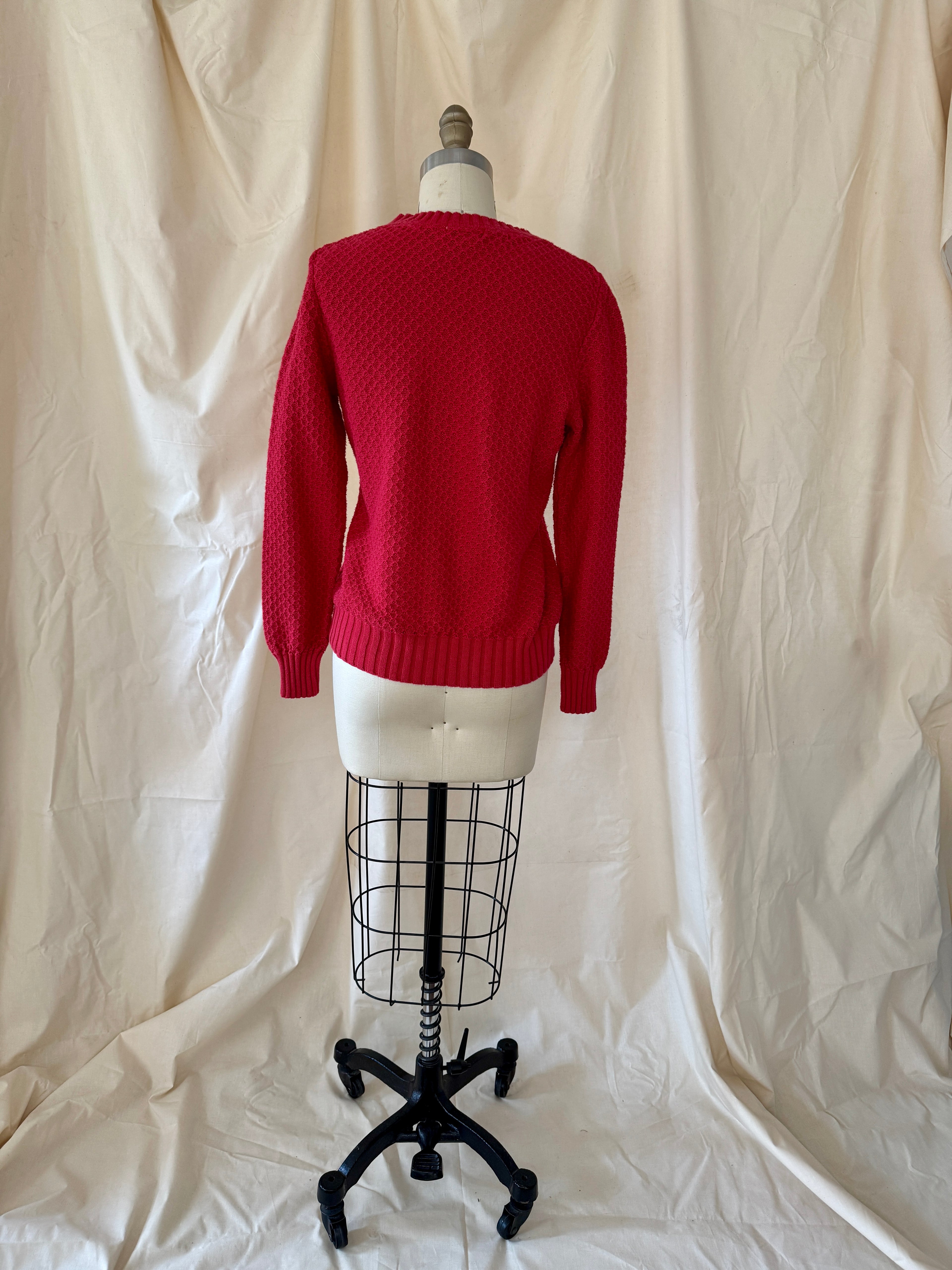 Studio Works Red Cable Knit Sweater