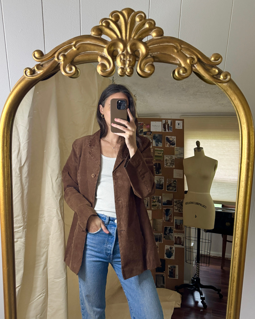Wet Seal Dark Brown Suede Jacket
