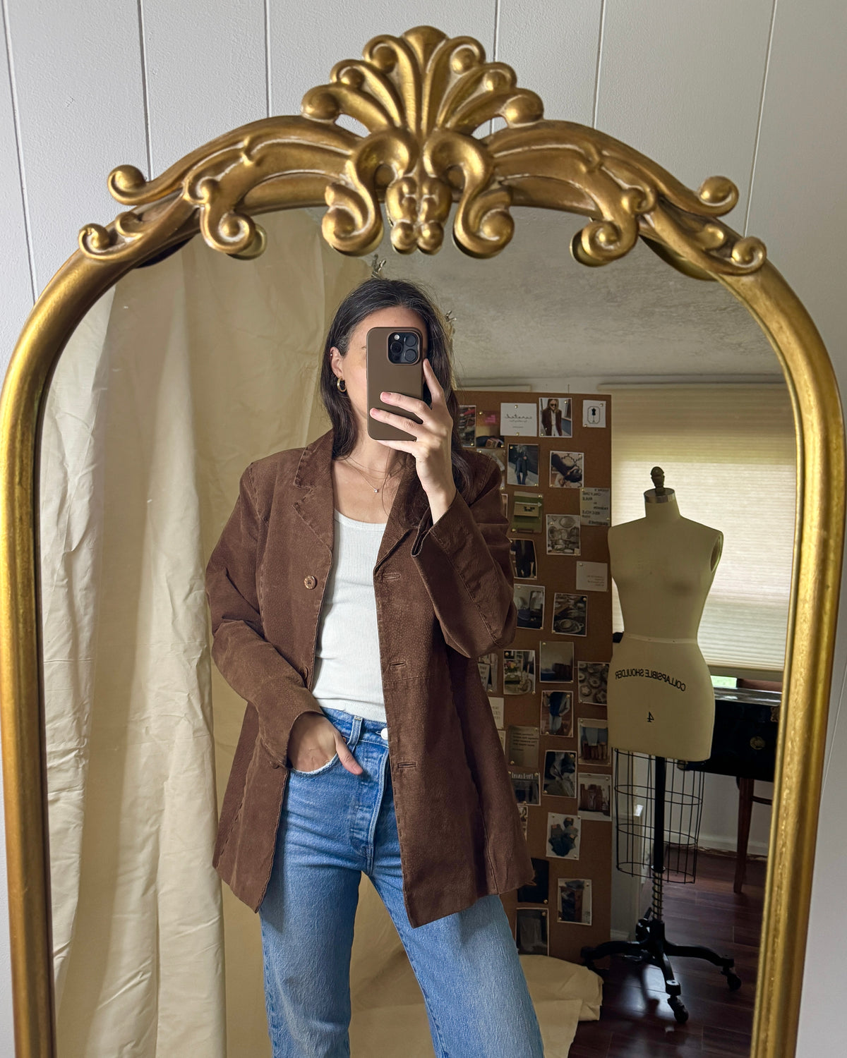 Wet Seal Dark Brown Suede Jacket