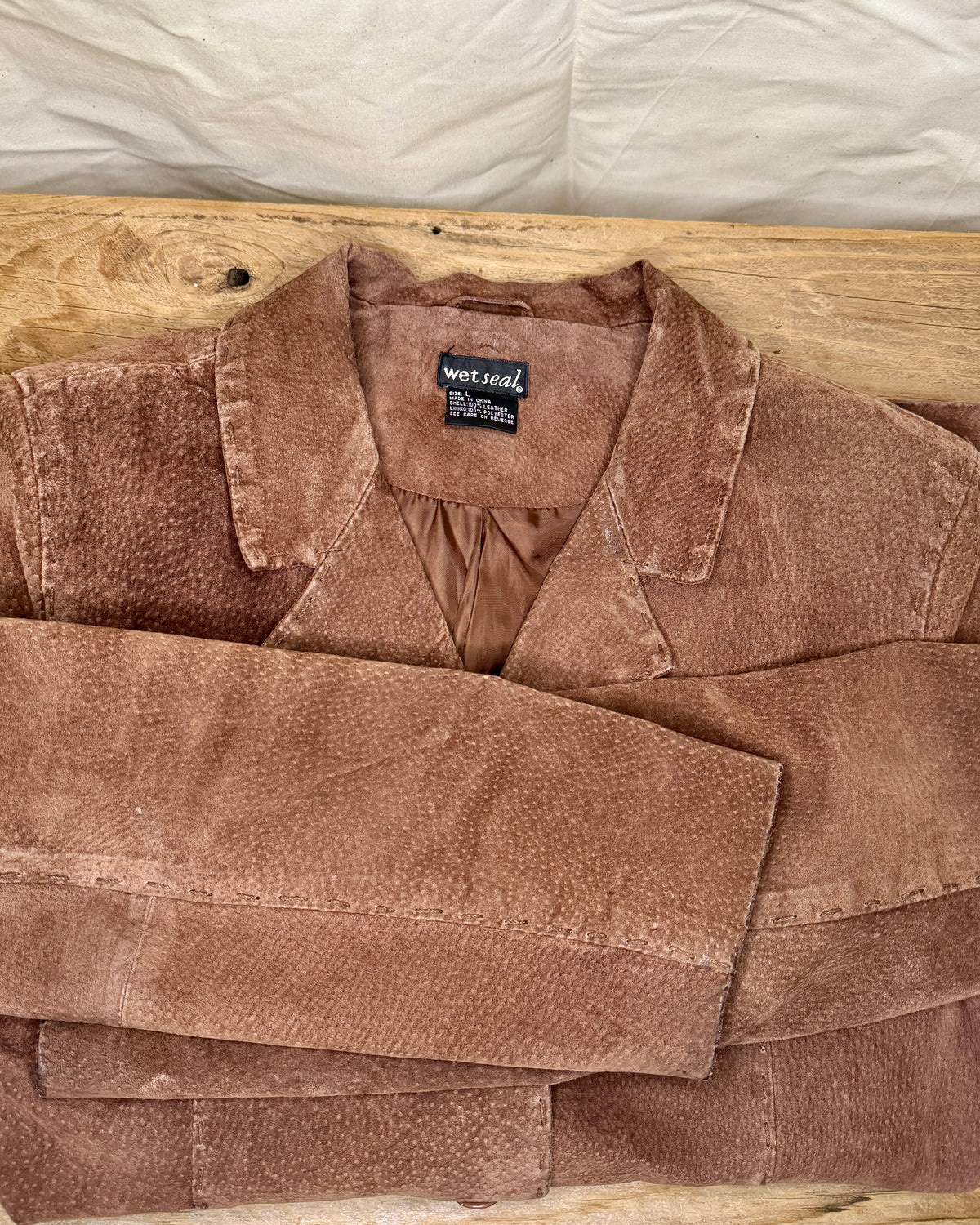 Wet Seal Dark Brown Suede Jacket